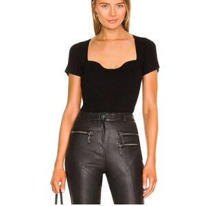 PISTOLA Tiff Sweetheart Neck Sweater in Midnight